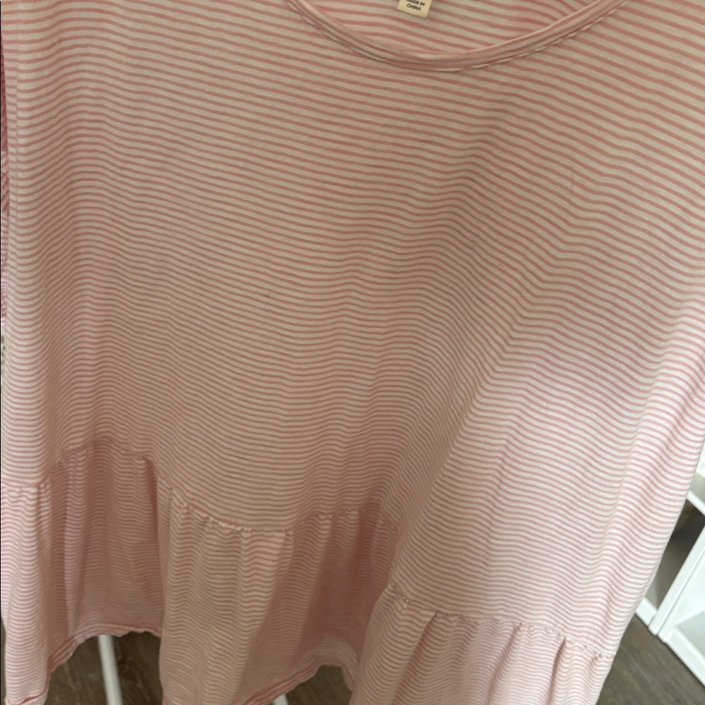 Terra & Sky Pink and White Pinstripe - Picture 3 of 4